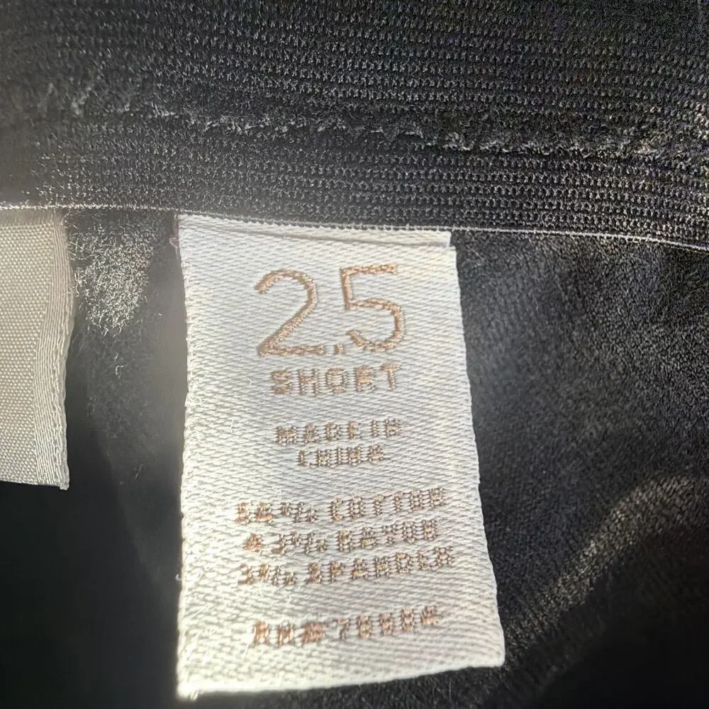 Chico's Black high Rise straight Pants Women’s 2.5 14 Short 35 x 29 - Picture 8 of 10